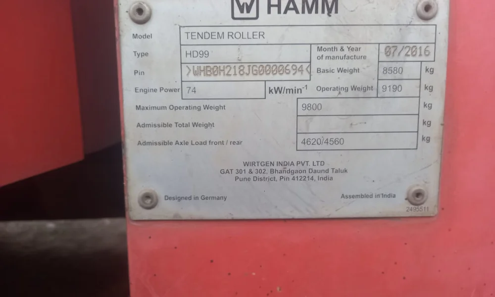 HAMM HD-99 Tandem Roller